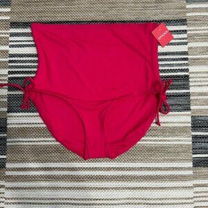 Spanx Women's Swim High Rise Brief Adjustable Sides Hibiscus Pink Size Medium‎
